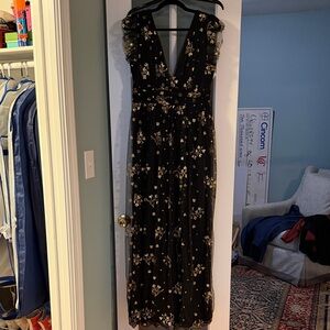 Baltic Born Black Floral Maxi Dress